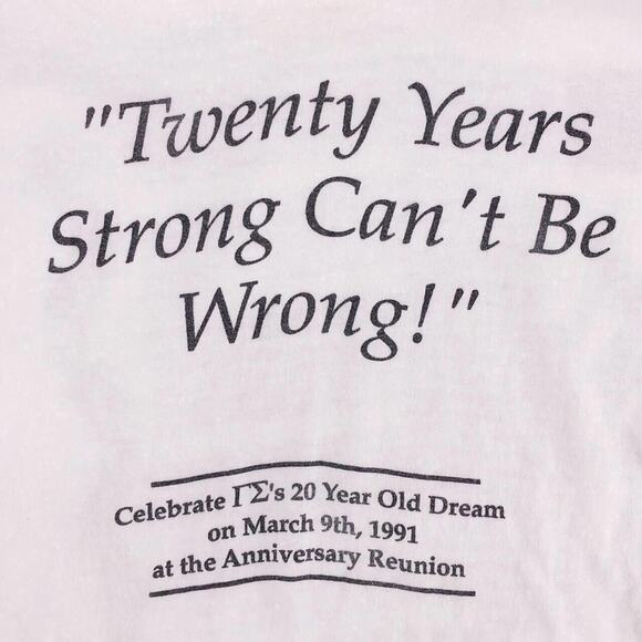 🔴 Alpha Gamma Delta sorority long sleeve tshirt 90s vintage - Picture 4 of 5